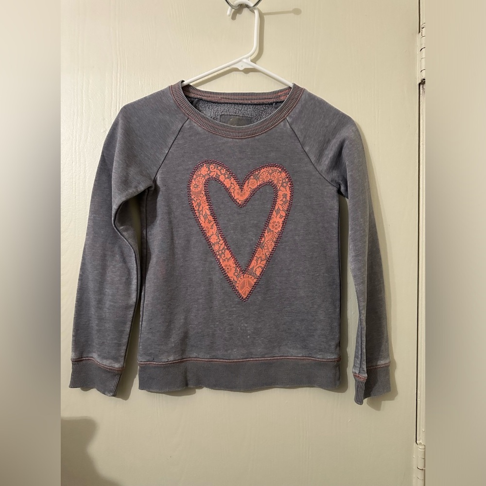 Heart Sweatshirt by SO size girls 7/8